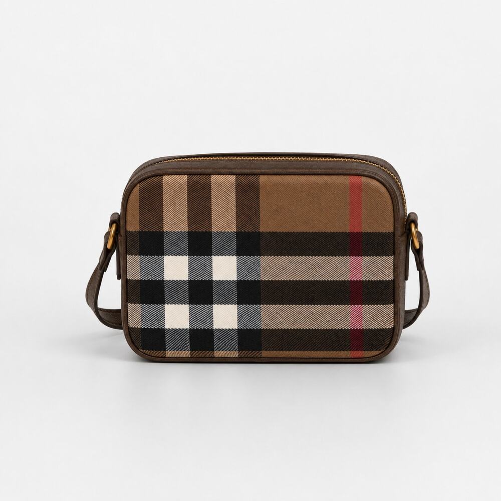 Burberry Brown Check Crossbody Bag new - Picture 2 of 13